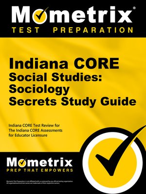 cover image of Indiana CORE Social Studies - Sociology Secrets Study Guide
